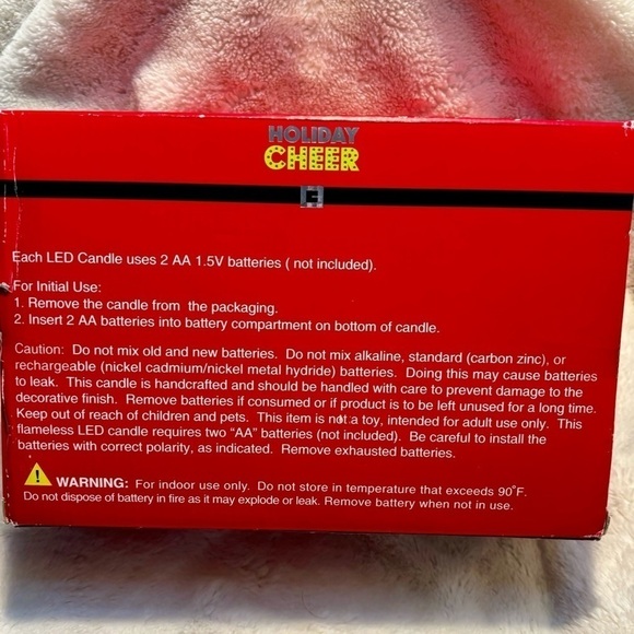 NIB 3-Pack Flameless LED Candles Silver Holiday Cheer 5” 4.5” 4” White Sparkly - Picture 6 of 7